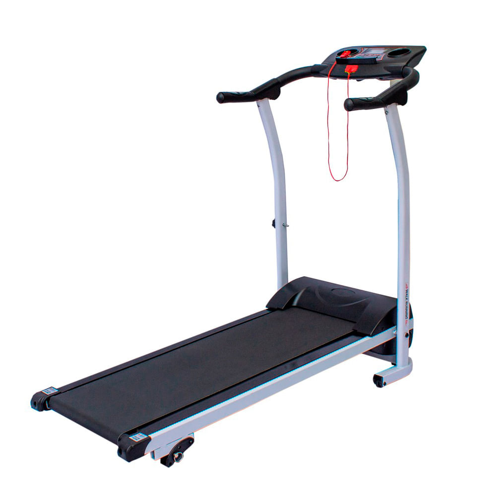 Trotadora Eléctrica plegable Sport Fitness, pantalla LED, velocidad máx 12 km/h , máx 95 kg, blanco